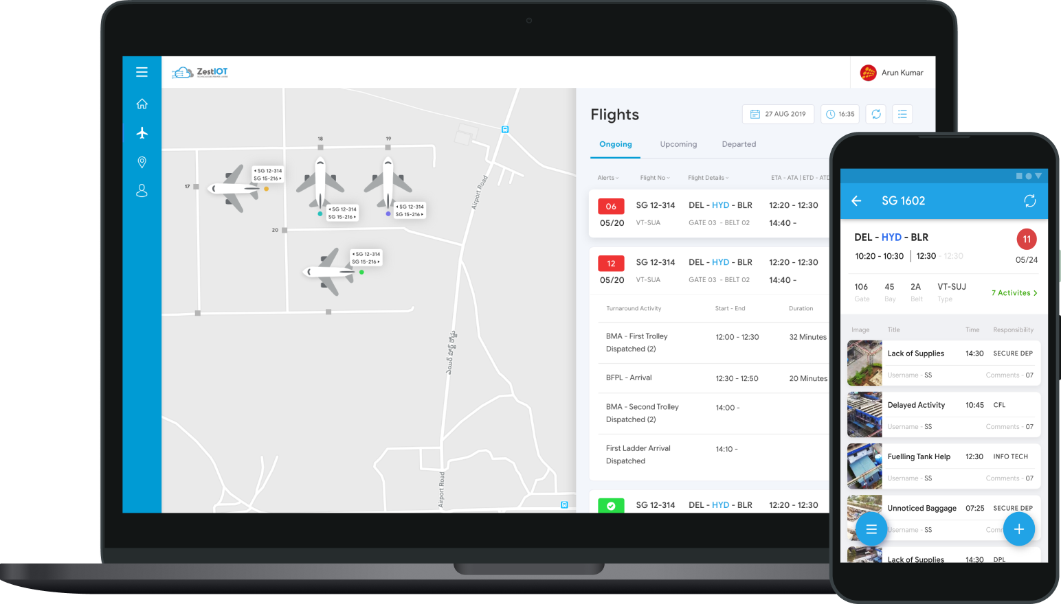 IoT and AI-enabled Aviation Platform that Integrates Passenger and Airport Operations